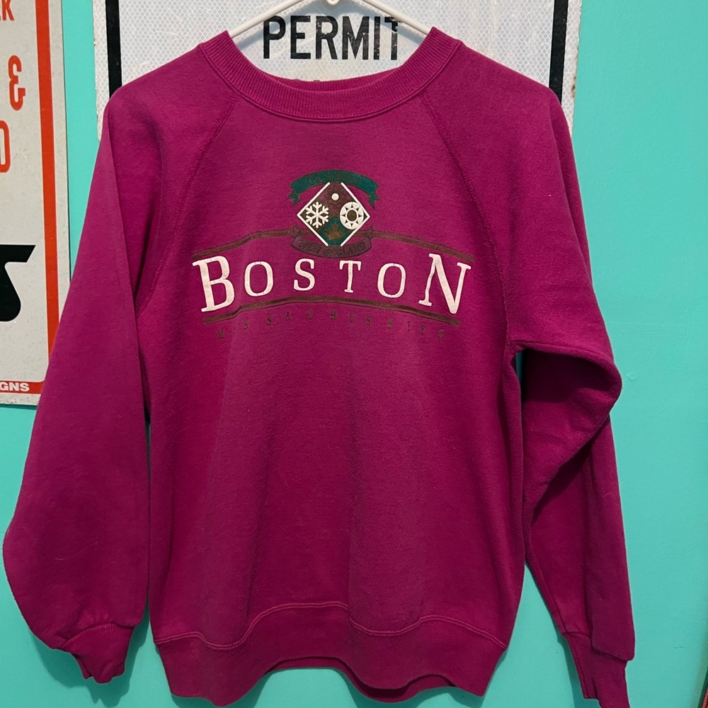 boston purple sweatshirt